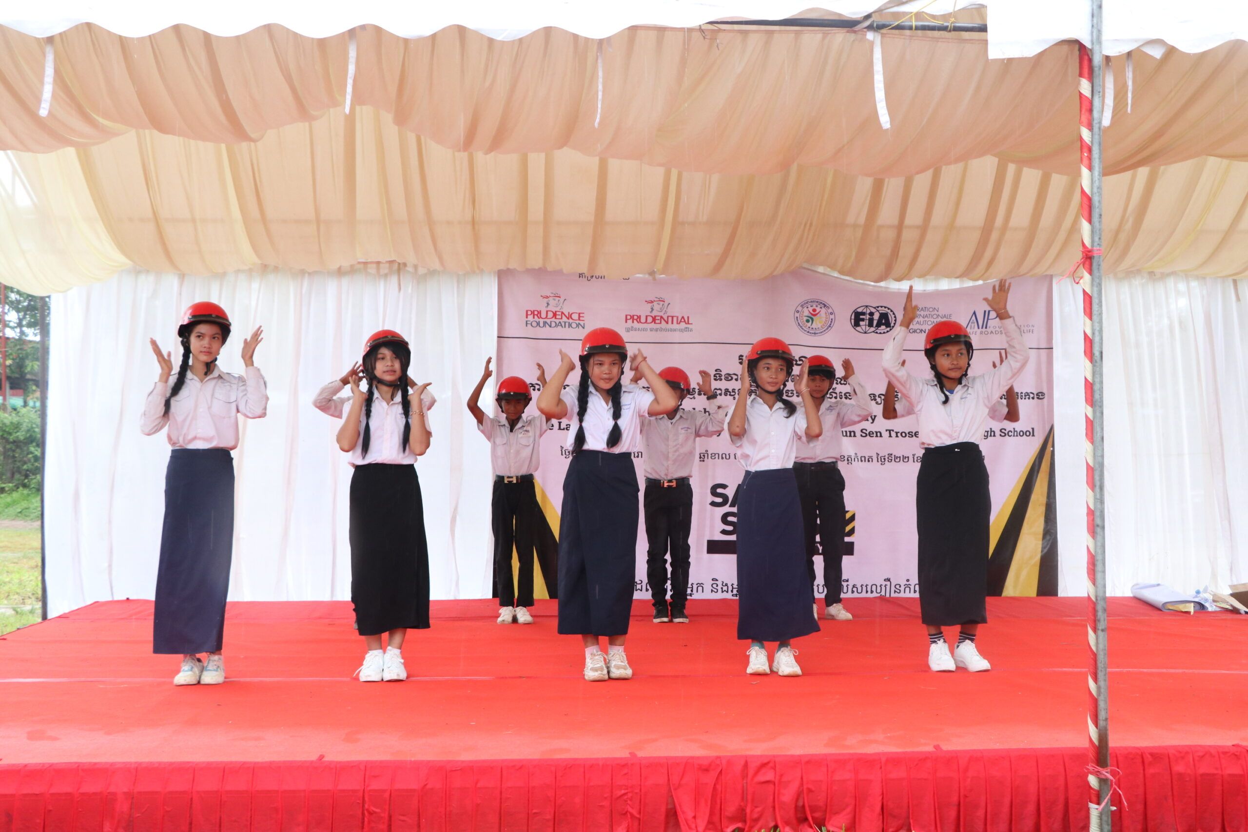 Prudential Cambodia and Prudence Foundation host Road Safety Day with AIP Foundation to equip Cambodian students with road safety skills