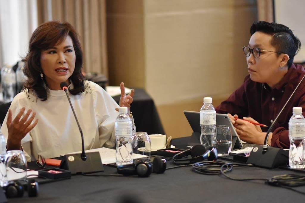 AIP Foundation’s Thailand Chairperson, Ratanawadee H. Winther (left), speaks during the workshop.
