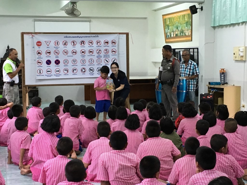 Students learn important road safety lessons in order to practice safe behaviors