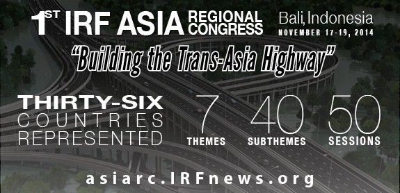 International Road Federation to hold their first Asia Regional Congress in Bali this November