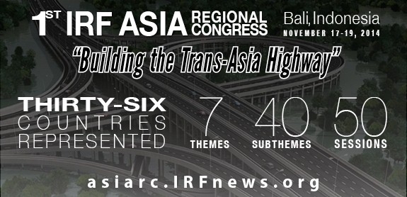 International Road Federation to hold their first Asia Regional Congress in Bali this November