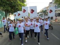 A parade in District 9 celebrates the Year of Traffic Safety