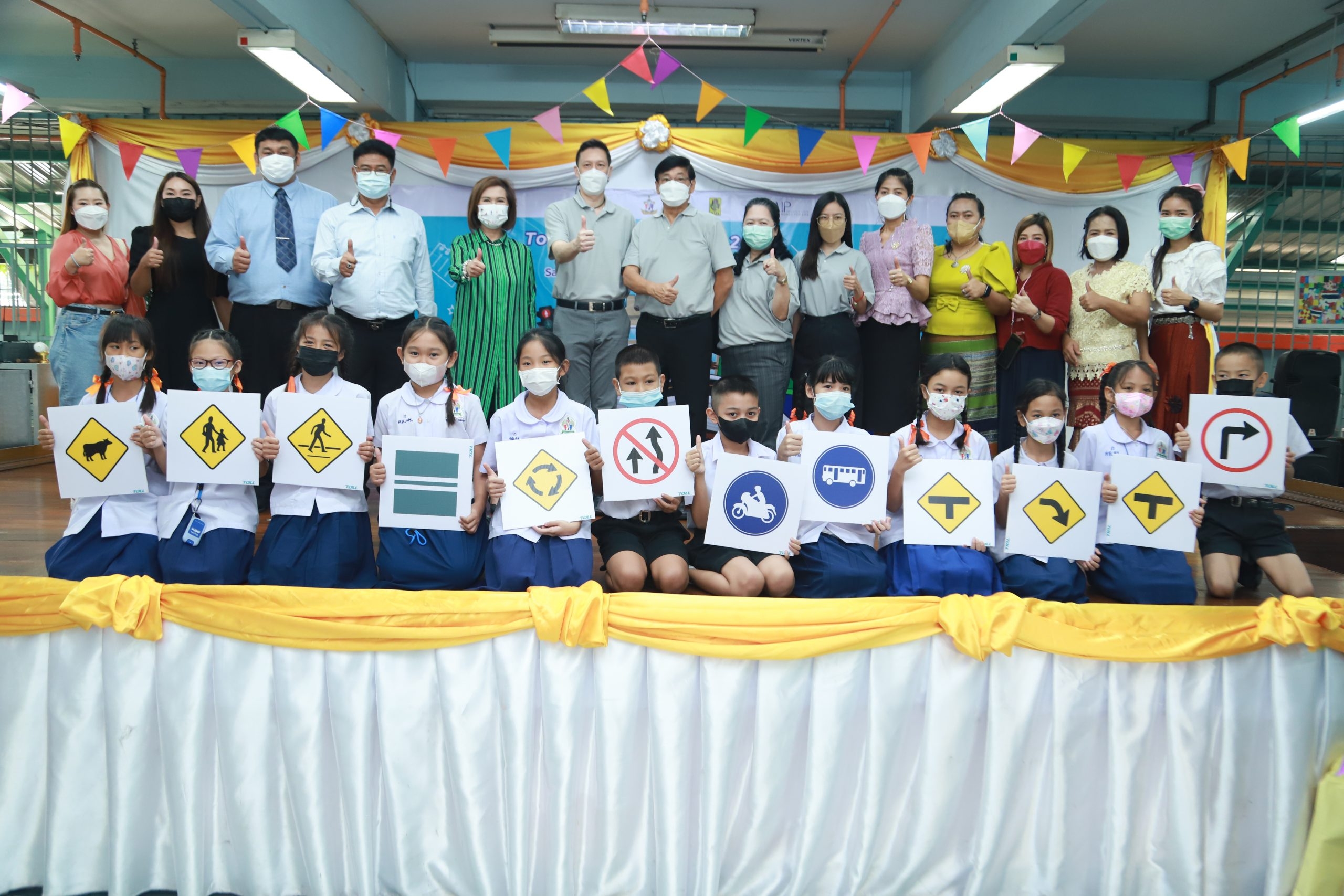 Students enjoy interactive learning activities on road safety in Bangkok