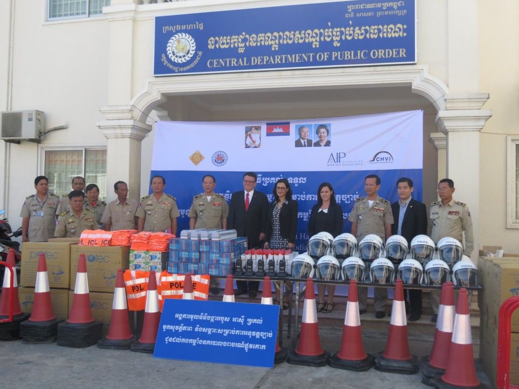 AIP Foundation donates equipment to support road safety efforts by the Traffic Police of Cambodia