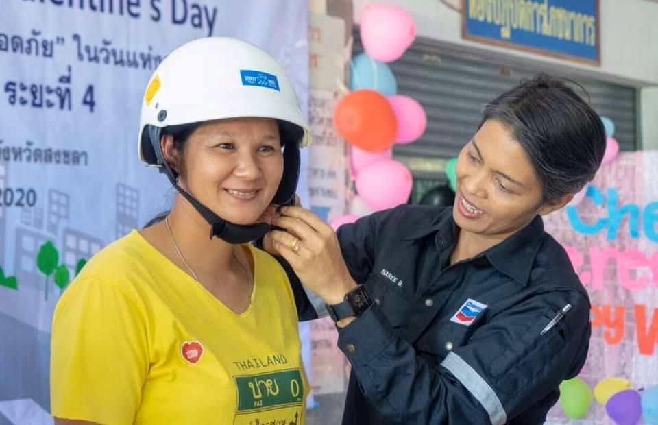 Valentines Day brings together parents in committing to safer road behaviors in Thailand