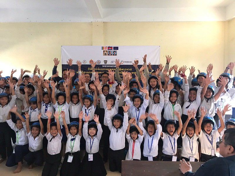 Safety Delivered encourages students to wear motorcycle helmets as part of school uniforms