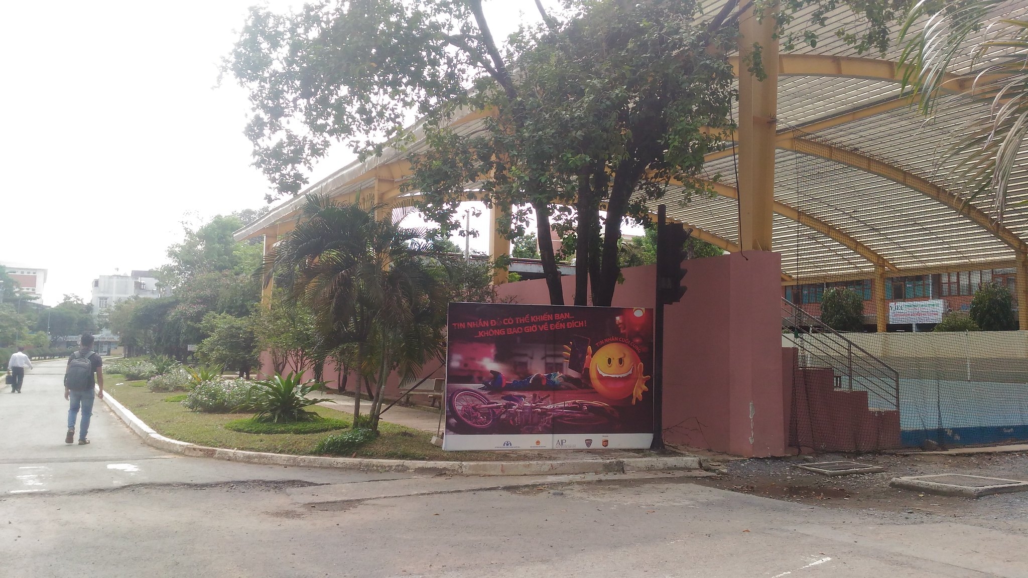 A billboard featuring the campaign’s message installed at a university in Ho Chi Minh City to act as a constant reminder for students on their commute to and from school.