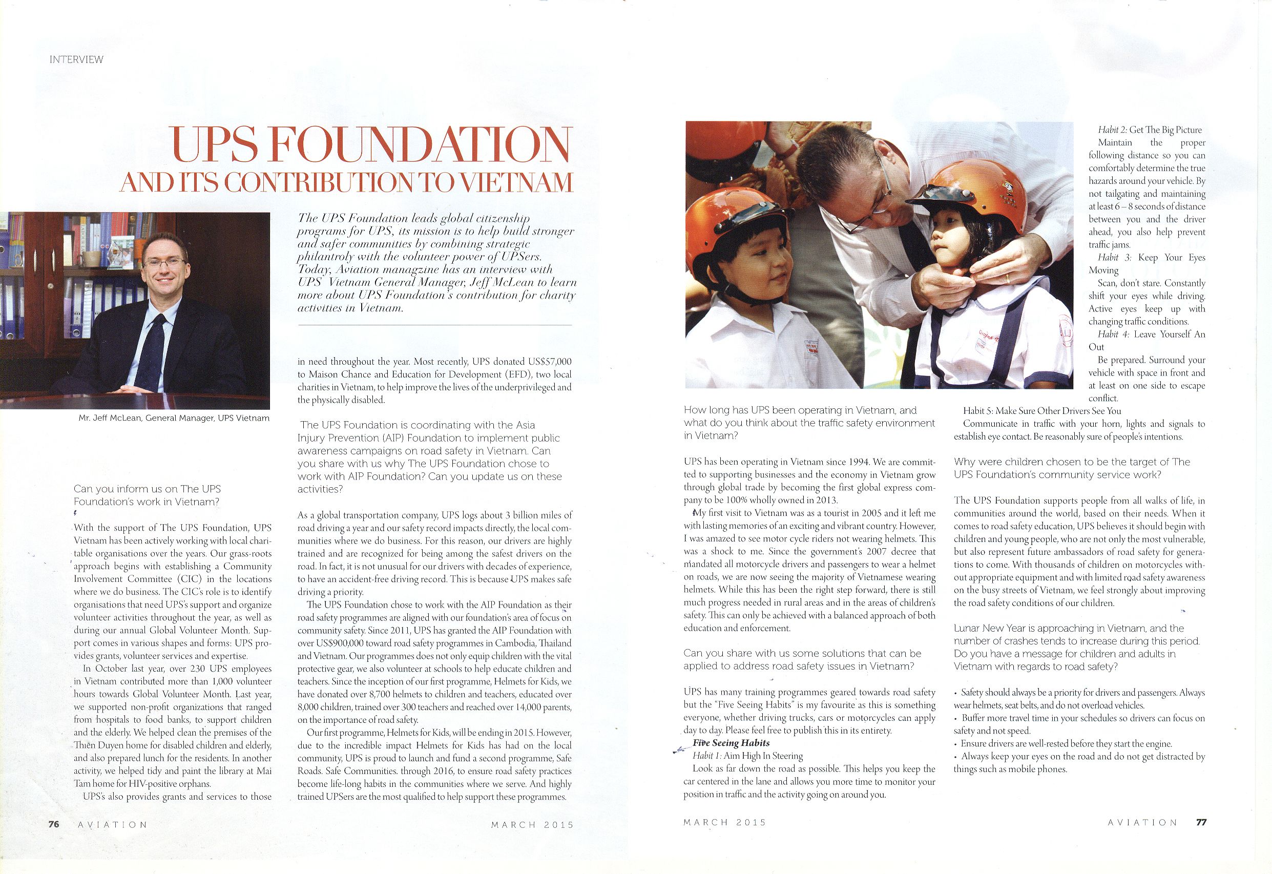 UPS Vietnam General Manager Mr. Jeff McLean discusses UPS Foundation’s work in Vietnam. Click on the image to view full size.