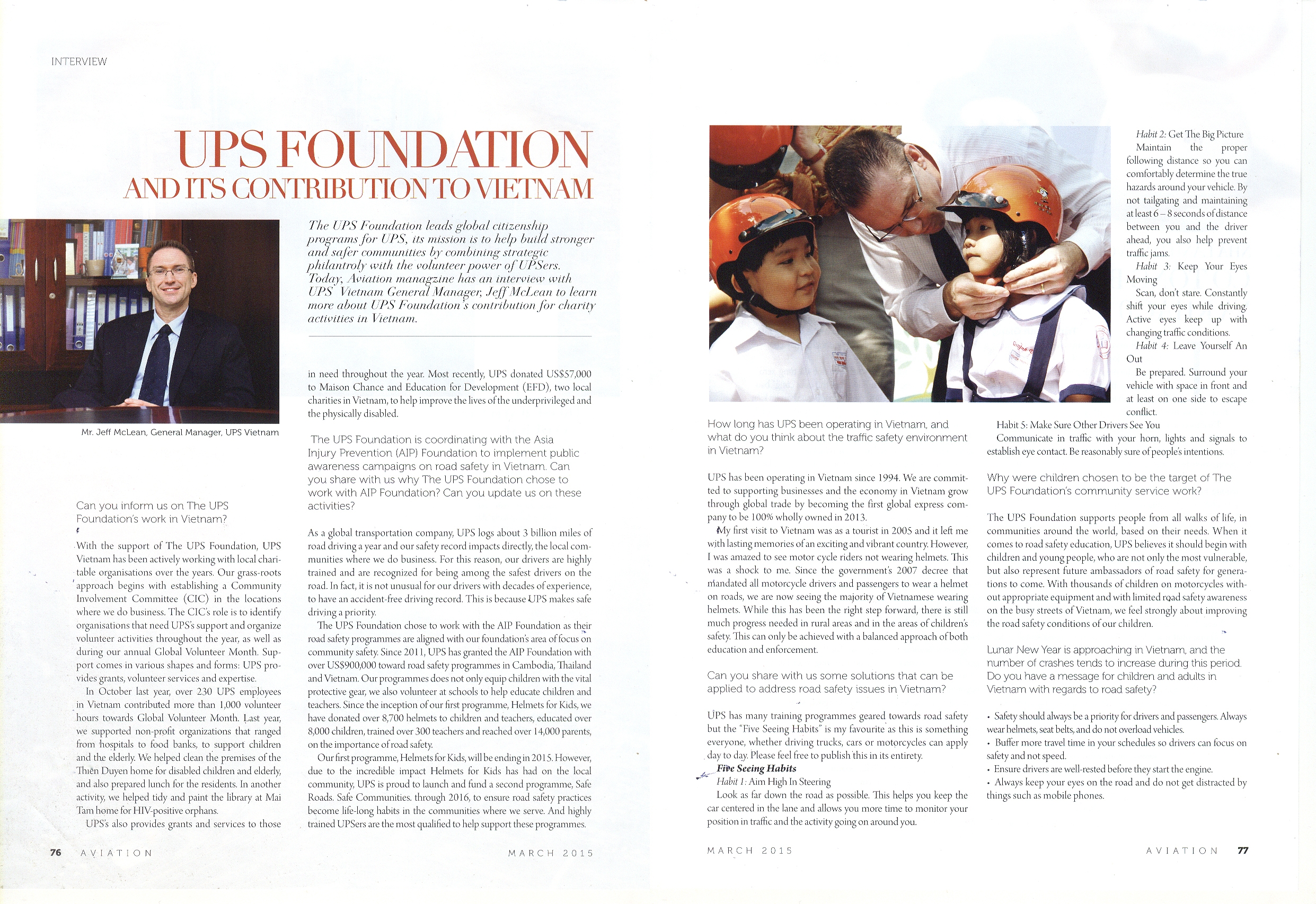 UPS Vietnam General Manager Mr. Jeff McLean discusses UPS Foundation’s work in Vietnam. Click on the image to view full size.