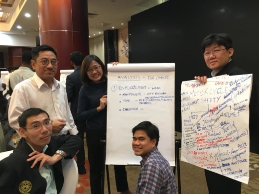 LDP members participating in focus groups at the workshop.