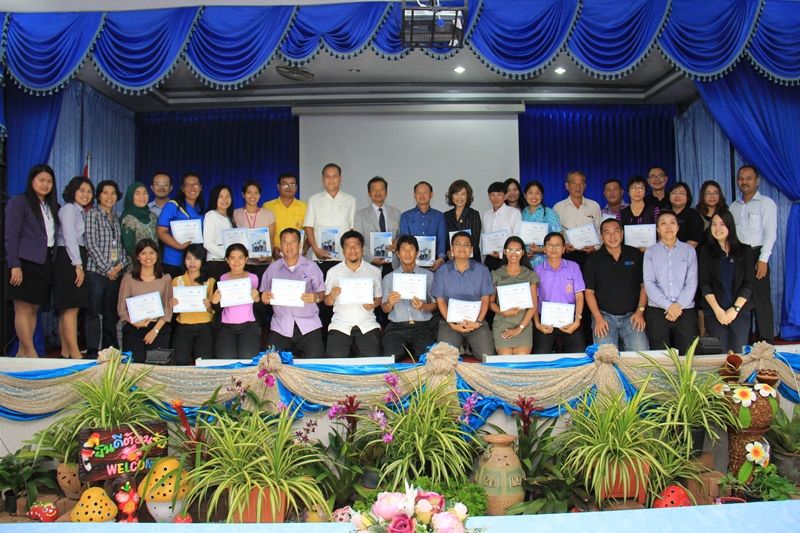 Teacher trainers received certificates upon completion of the training course