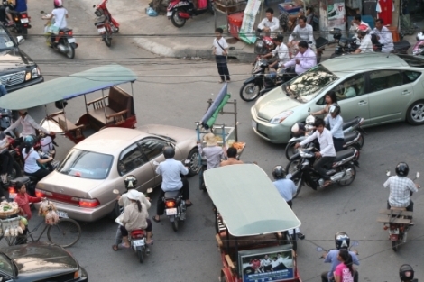 Just one example of the terrible traffic that plagues Cambodia’s capital.