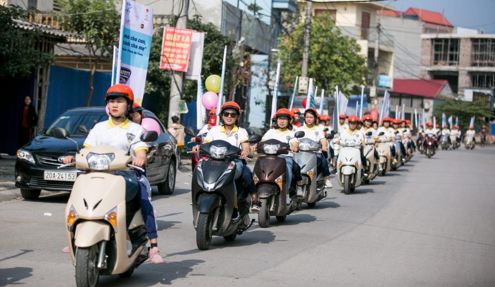 Love your Child, Provide a Helmet Campaign kicks off the Safety Delivered program at Doi Can Primary School
