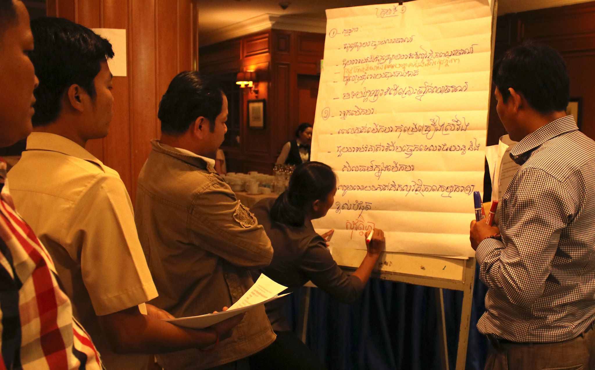 AIP Foundation and Solidarity Center staff with Cambodian trade unions