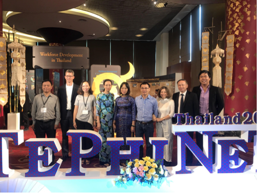 Nhan Le Dinh Trong with fellow conference participants at the 9th TEPHINET Global Scientific Conference in Chiang Mai, Thailand.