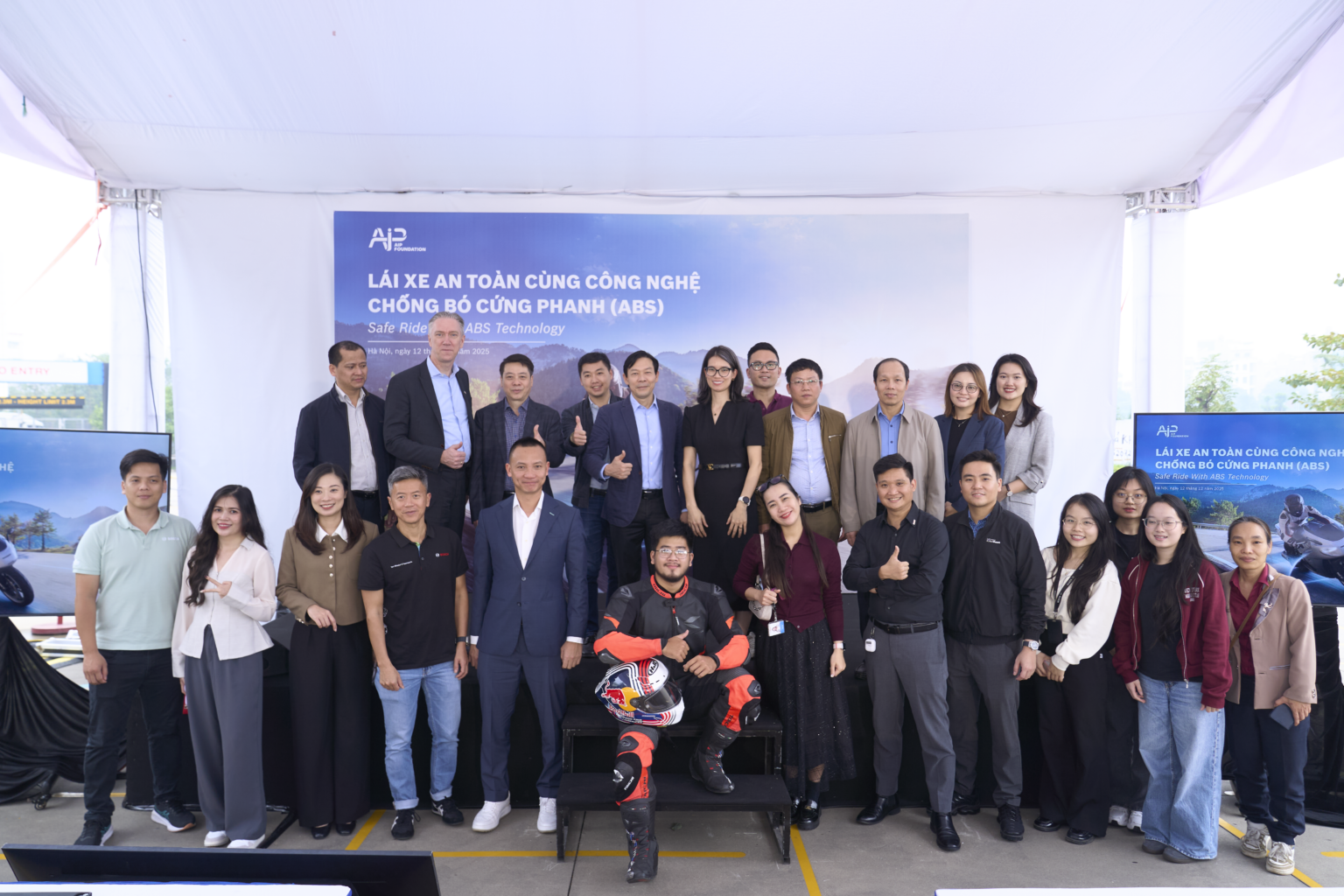 The event formed part of the broader Public Awareness Campaign for Motorcycle ABS in support of a mandatory M-ABS regulation in Vietnam.