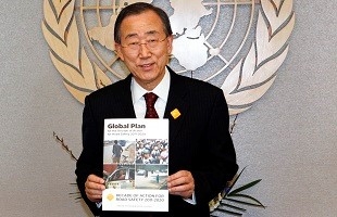 Secretary-General Ban Ki-Moon presents the report which describes the activities and achievements by the road safety community