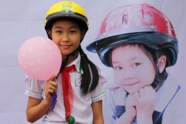 A Helmets for Kids program sponsored by Johnson & Johnson launched in Quang Binh Province