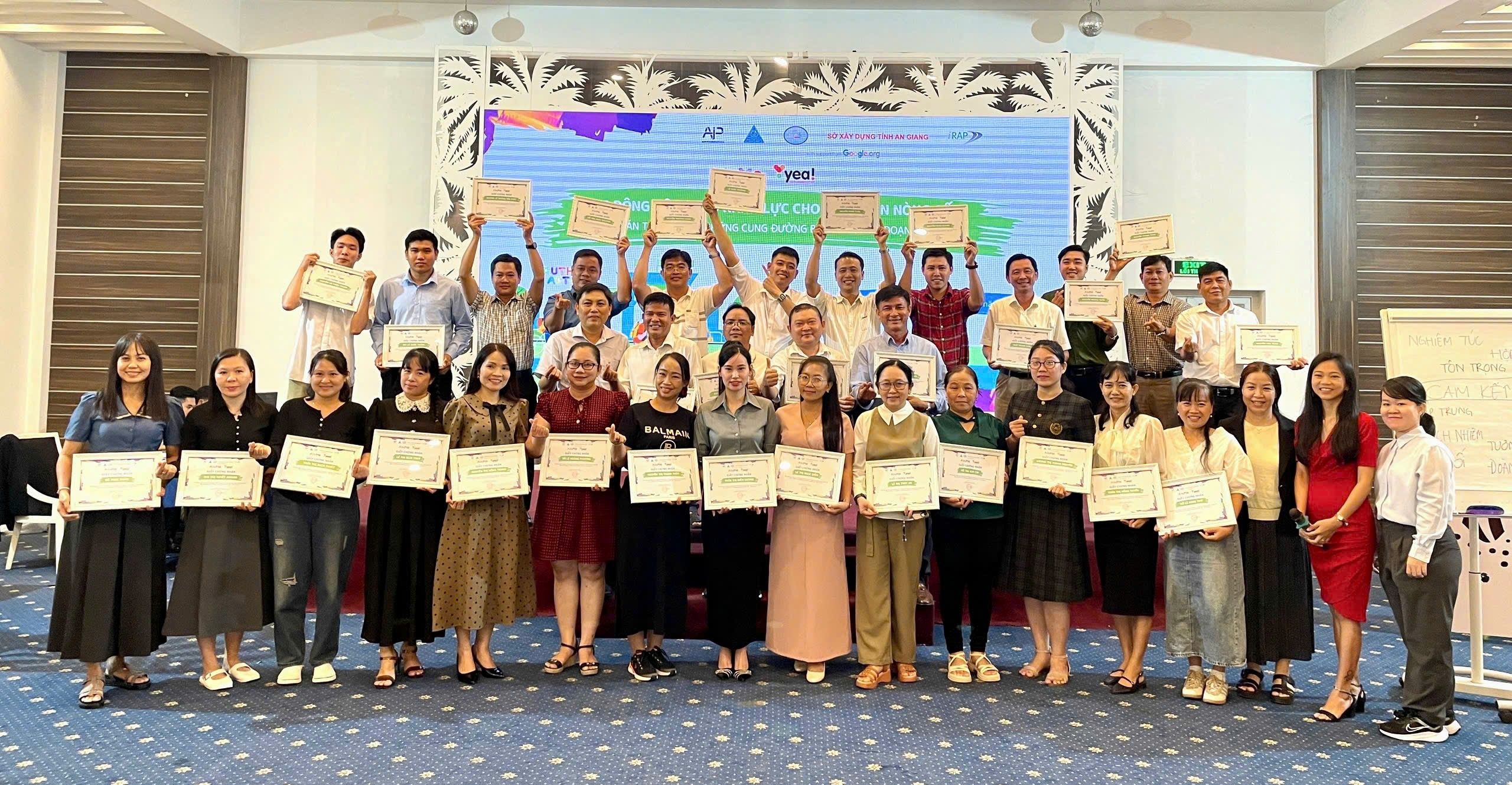 The workshop, hosted by AIP Foundation, gathered 59 representatives from provincial and local government agencies including the Department of Education and Training, Union of Friendship Organizations, Department of Construction, iRAP, and 18 secondary schools.