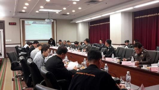 The gathered participants work to strengthen current legislation in an effort to motivate Thai drivers to better obey traffic guidelines.