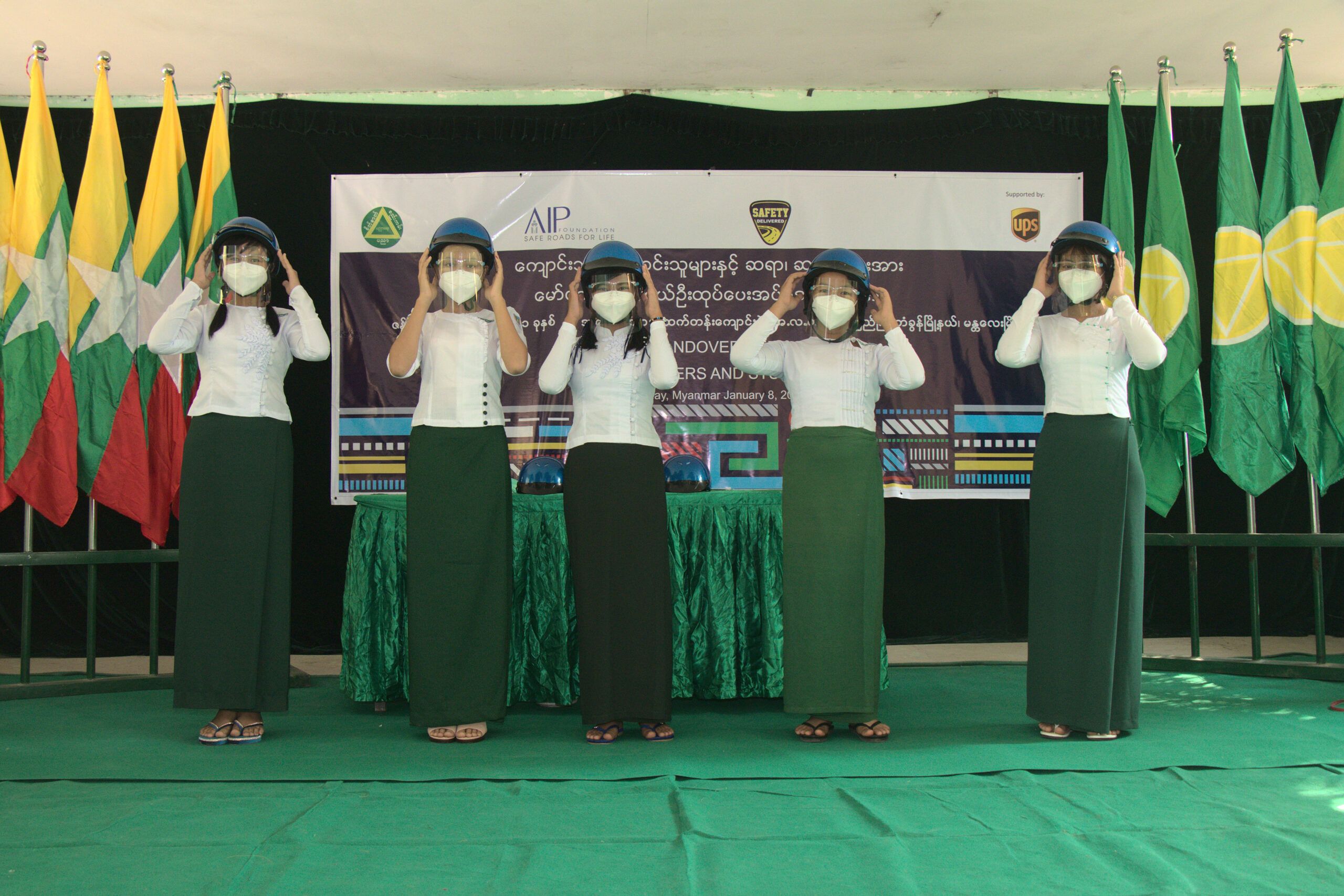 Students and teachers equipped to lead the road safety crisis in Myanmar