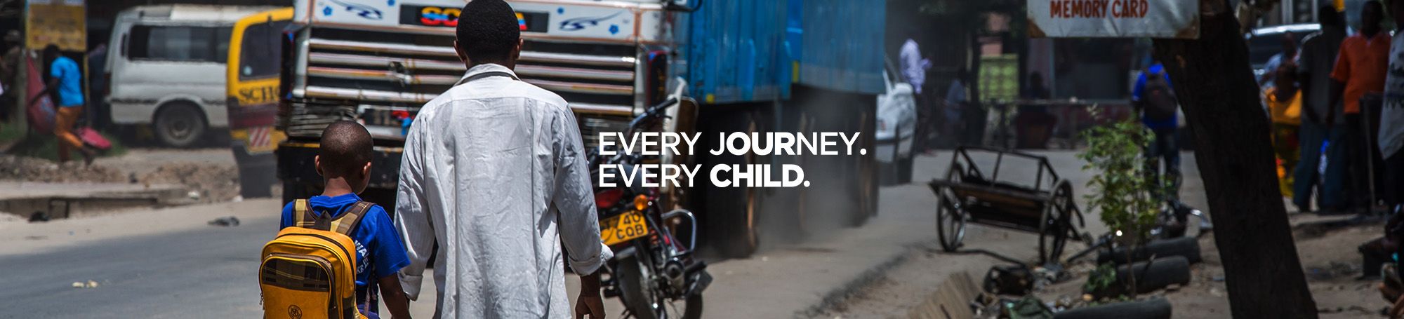 The Initiative operates from the basis that every child has the right, through access to a safe route to school, to healthy development and an education. Photo credit: The Global Initiative for Child Health and Mobility.