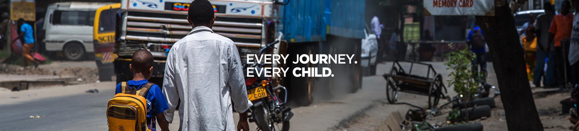 The Initiative operates from the basis that every child has the right, through access to a safe route to school, to healthy development and an education. Photo credit: The Global Initiative for Child Health and Mobility.