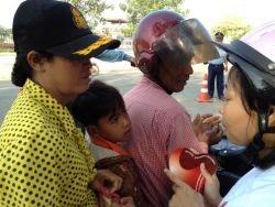 Street-based awareness campaign in Kandal Province, Cambodia