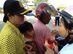 Street-based awareness campaign in Kandal Province, Cambodia