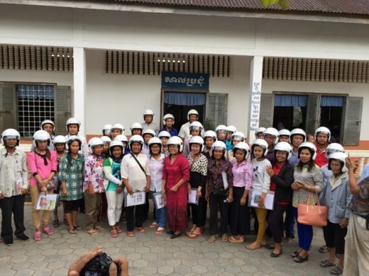 Mothers who participated in the workshop were provided with free, high quality helmets.