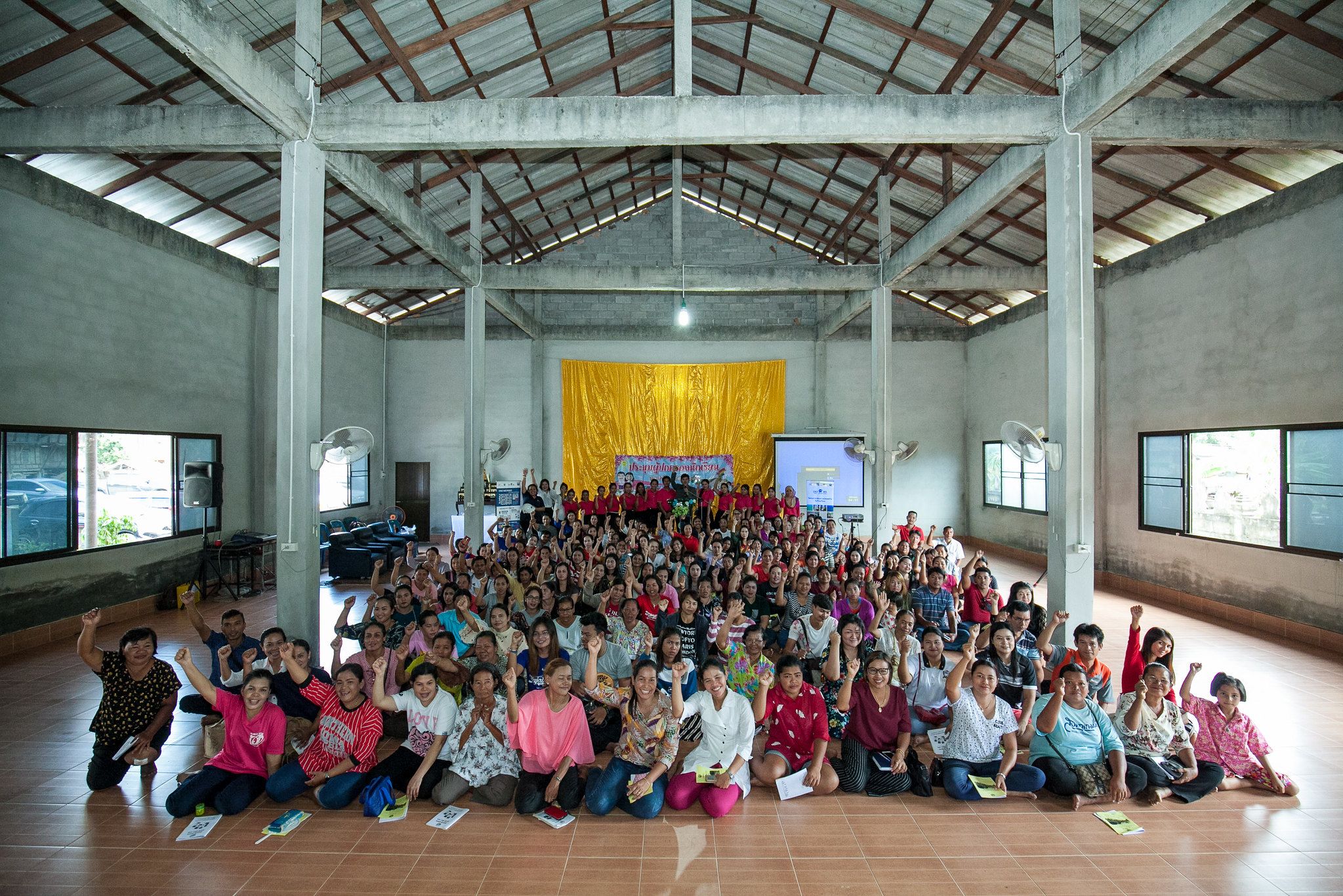 Parents during the Street Wise road safety training workshop.