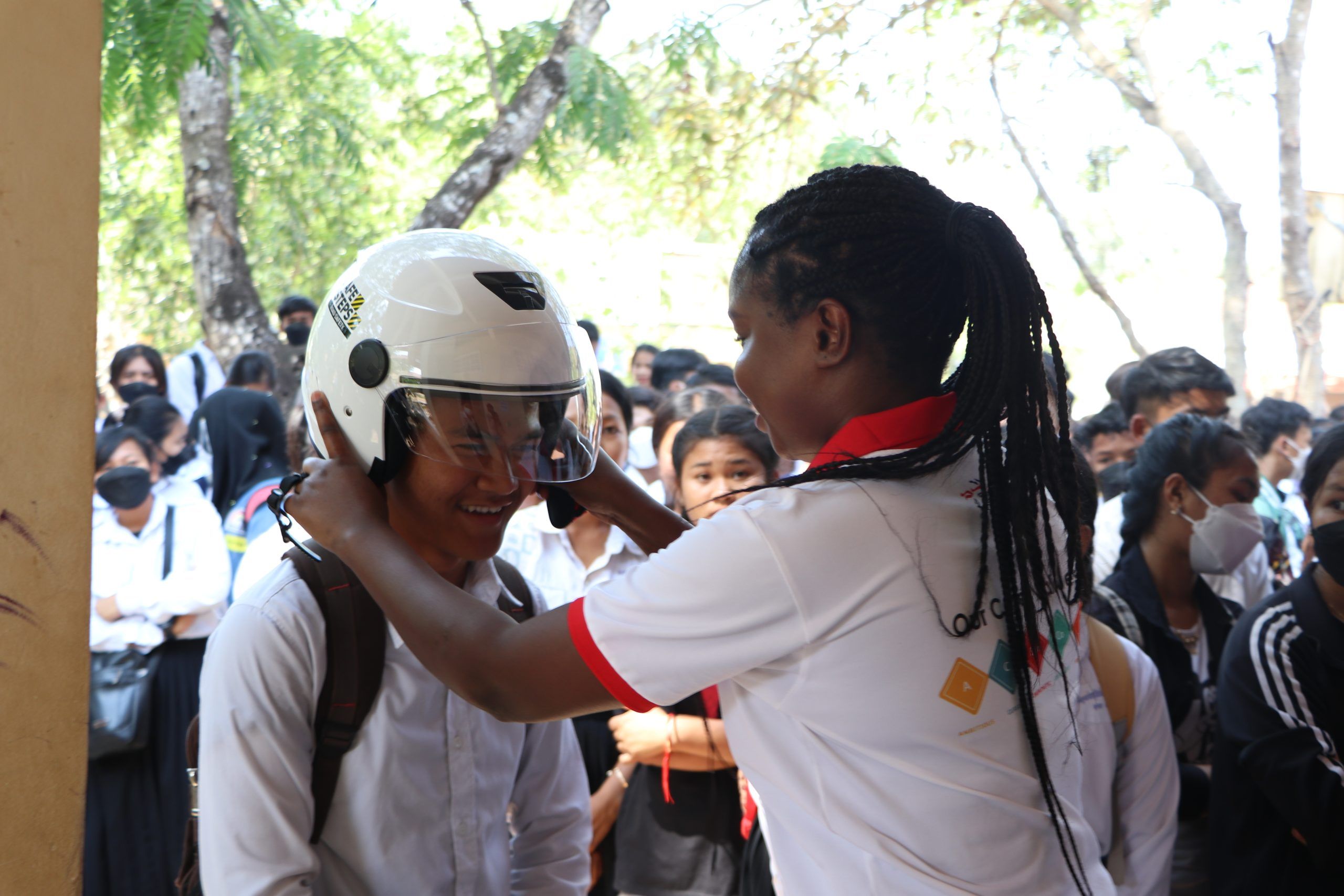 Prudential Cambodia, Prudence Foundation and AIP Foundation join hands to empower students from Kampot Province in Cambodia to be safer road users