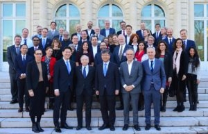 Committee members at their first meeting in Paris.