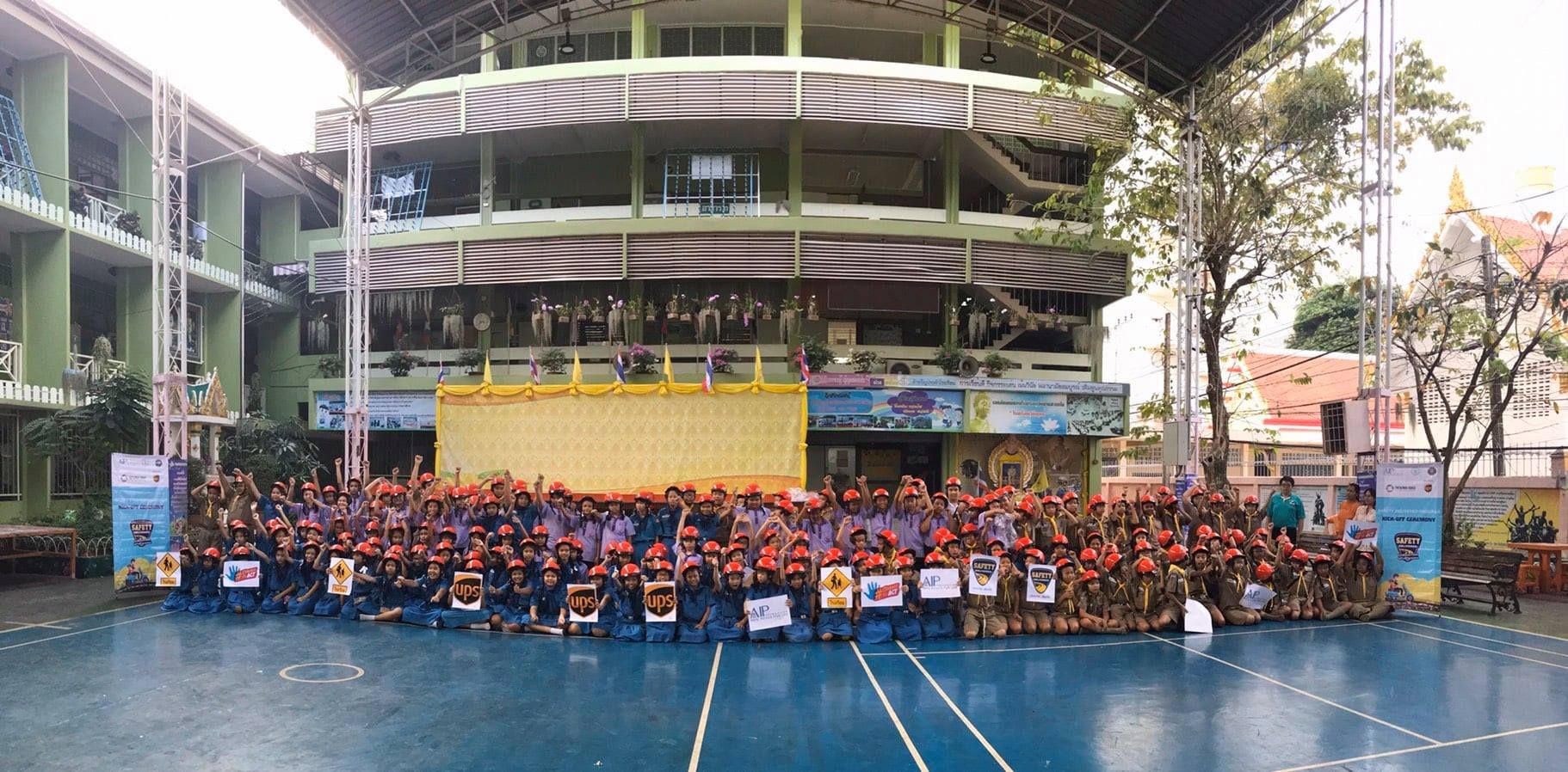 Distributing quality helmets and helmet use knowledge to students across Bangkok