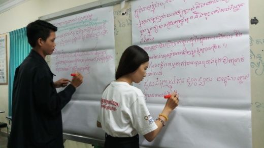 YARS students contributed ideas as part of the awareness-raising workshop.