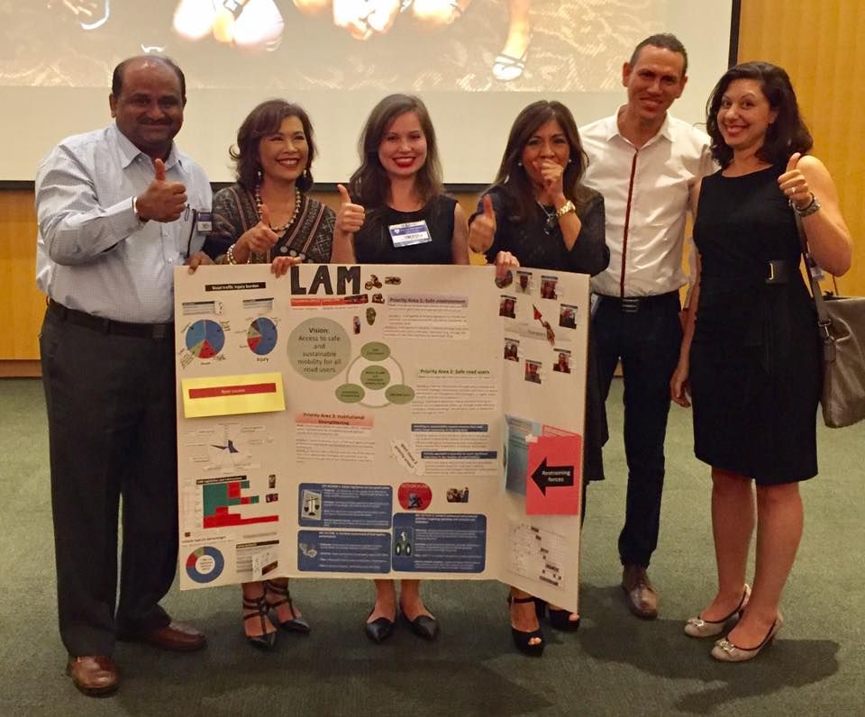 AIP Foundation Thailand Chairperson, Ratanawadee Winther, and fellow road safety advocates at the Global Road Safety Leadership Course.