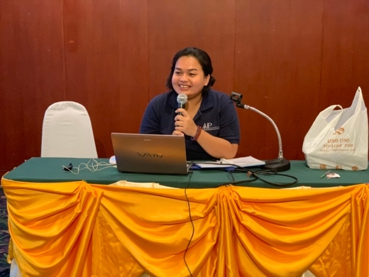AIP Foundation Program Officer Thiratee Chaijaree presenting at the seminar.