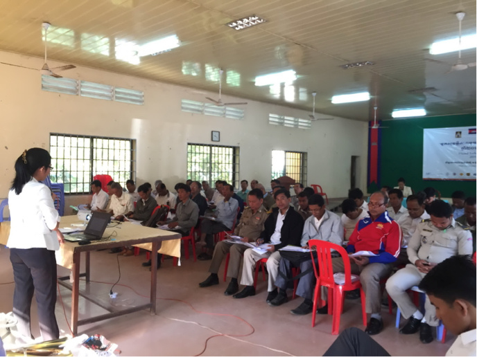 Commune members meet to discuss road safety initiatives.