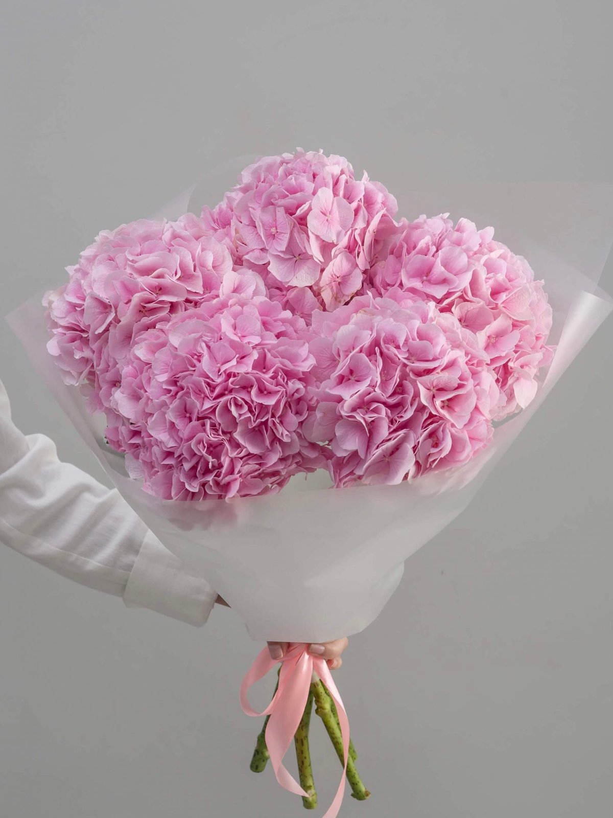 букет из 5 гортензий Pink