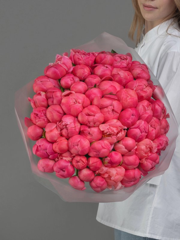 букет из 51 пиона Coral — вид 2