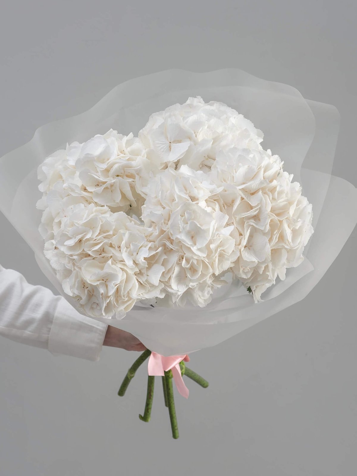 букет из 5 гортензий White