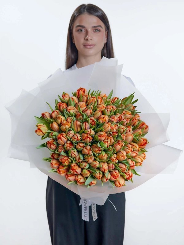 букет из 101 тюльпана Orange