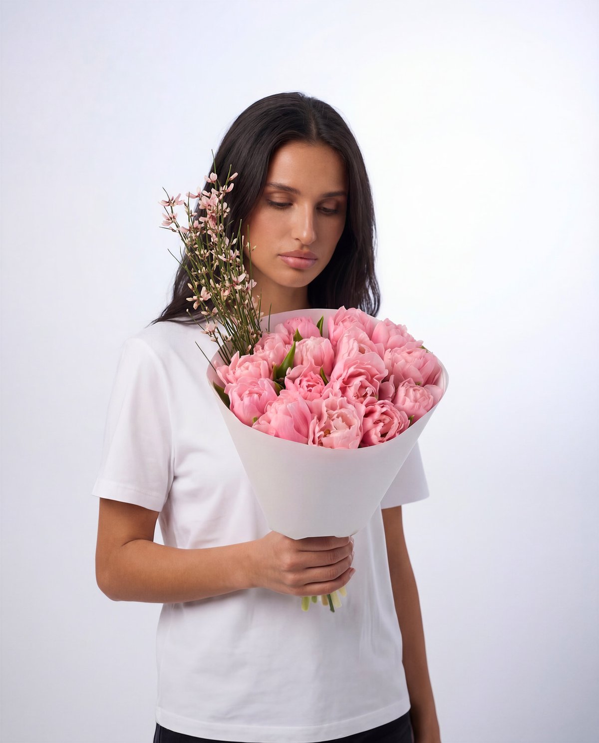 букет из 15 тюльпанов Pink