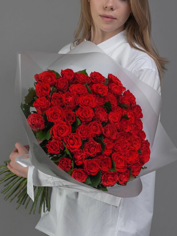 букет из 51 пионовидной розы El'Torro — вид 2