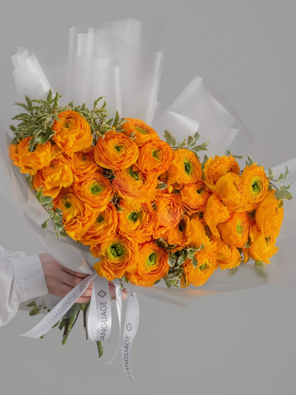 букет из 31 ранункулюса Yellow