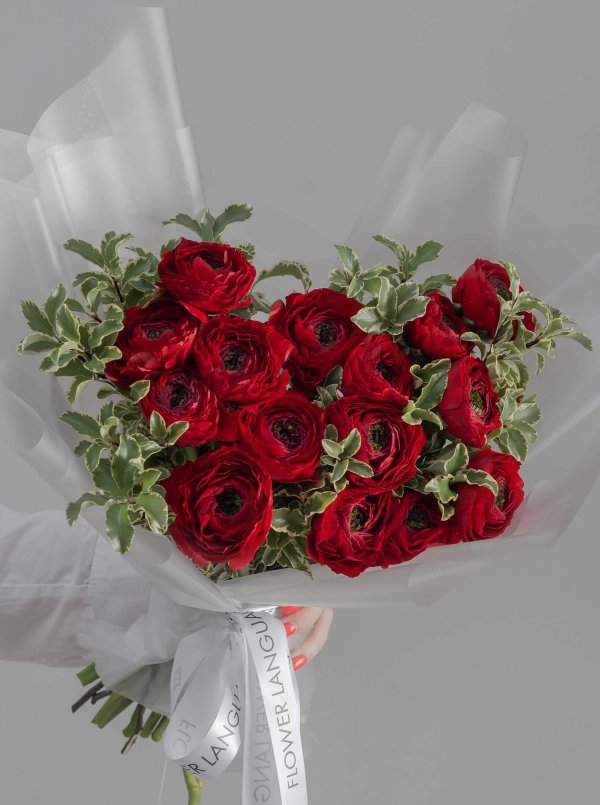 букет из 15 ранункулюсов Tango — вид 2