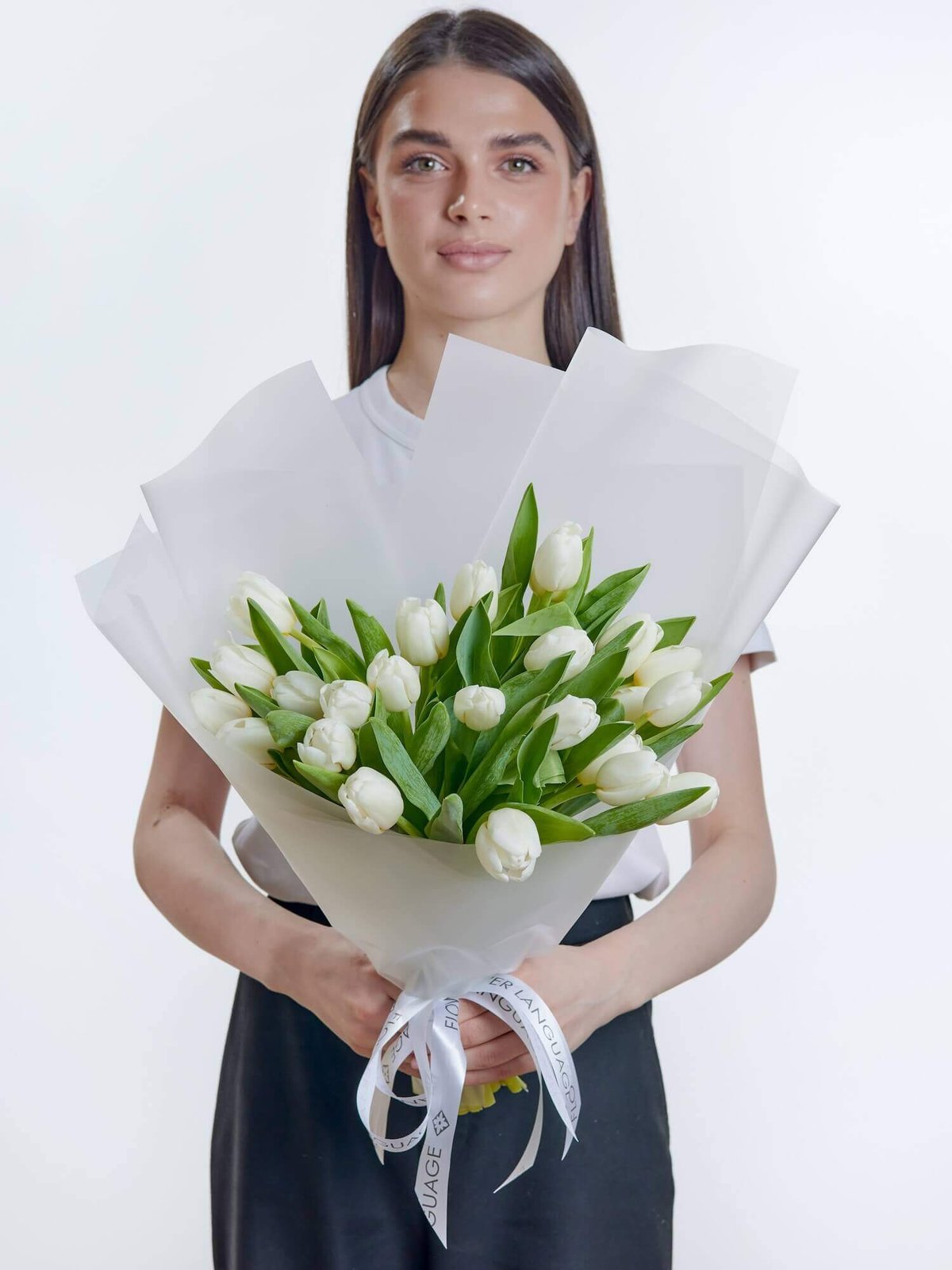 букет из 25 тюльпанов Antarctica