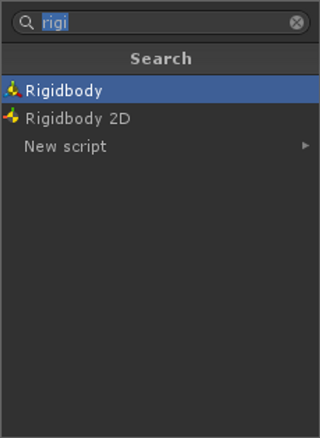 Finding the Rigidbody component