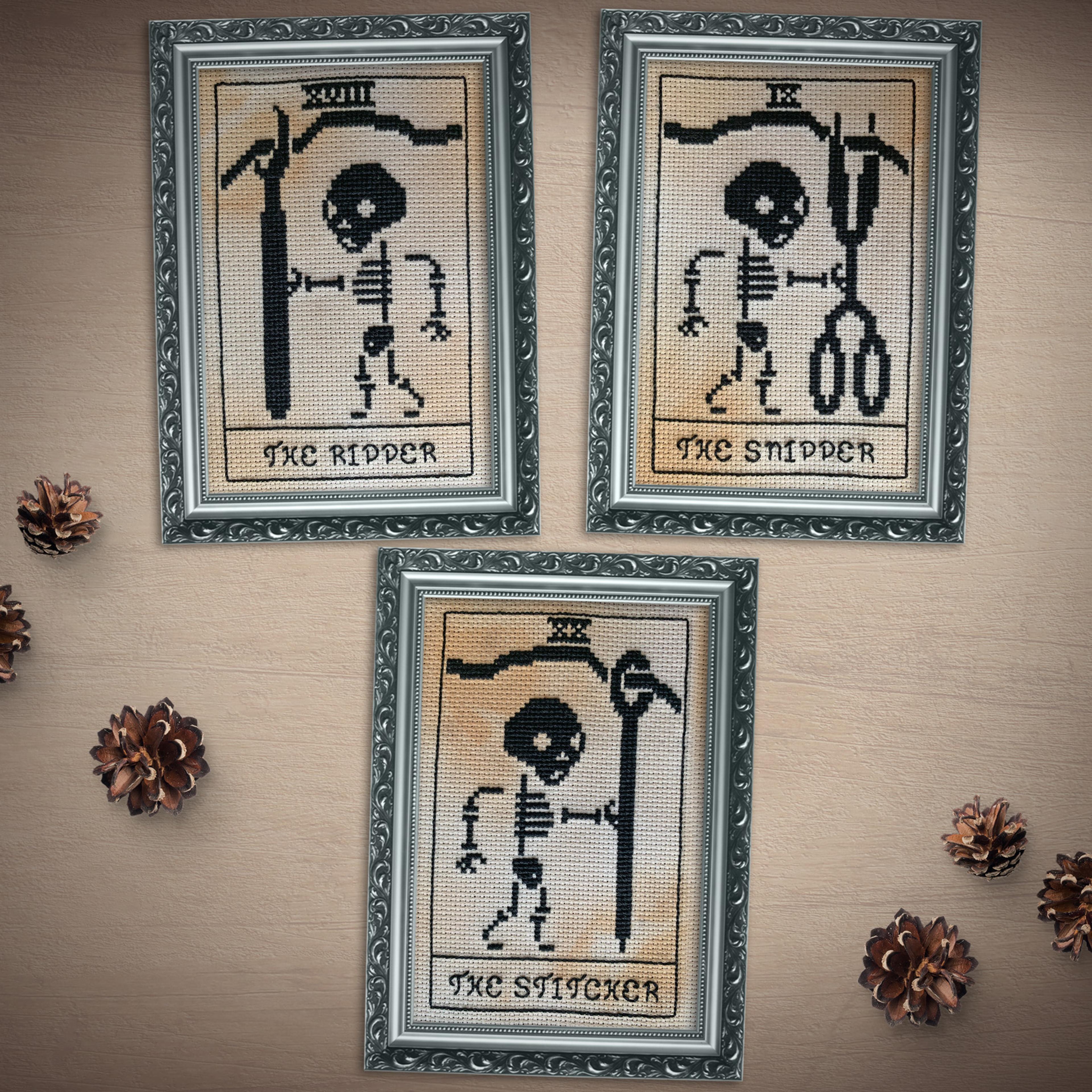 Stitching Tarot Skeletons