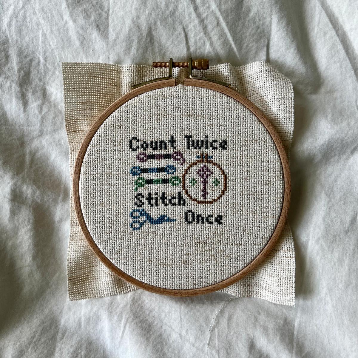 Count Twice Stitch Once Cross Stitch Pattern · Wild Violet Cross Stitch